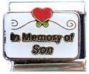 Italian Charms - Fits Nomination - Enamel - IN MEMORY OF SON